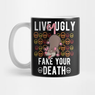 Live Ugly Fake Your Death - Possum Opossum Funny Gift Mug
